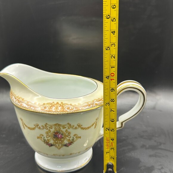 Noritake Japan M Hibiscus Pattern # 3942 Floral Discontinued Creamer Fine China - Picture 6 of 7